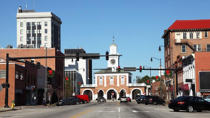 Downtown Fayetteville, North Carolina.