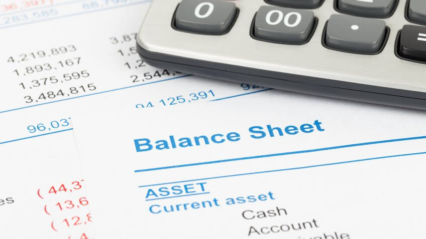 balance sheet with current assets