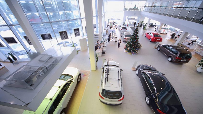 car dealership showroom