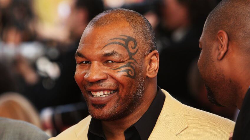CANNES, FRANCE - MAY 21: Former Boxer Mike Tyson arrives at the 'Che' Premiere at the Palais des Festivals during the 61st International Cannes Film Festival on May 21, 2008 in Cannes, France.