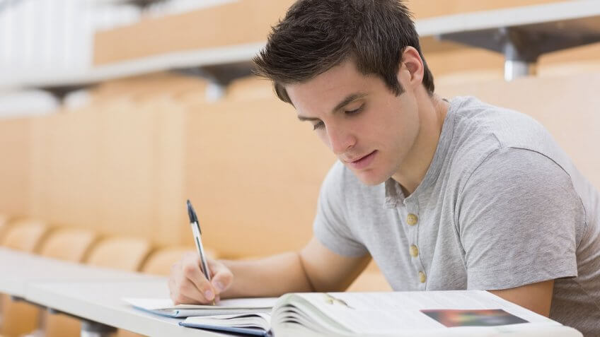 Trump wants to help Americans pay off student loan debt. college student at work