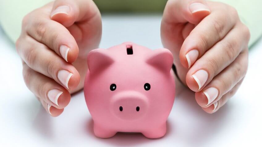 Support the CFPB. hands cupping piggy bank