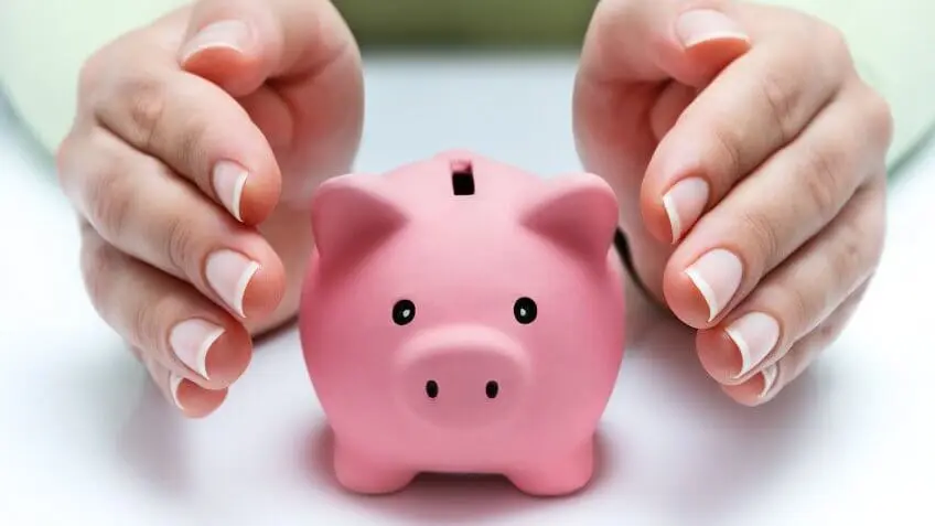 Support the CFPB. hands cupping piggy bank