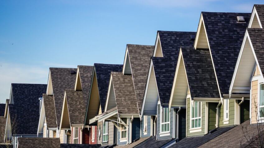 row of houses skyline row of houses skyline