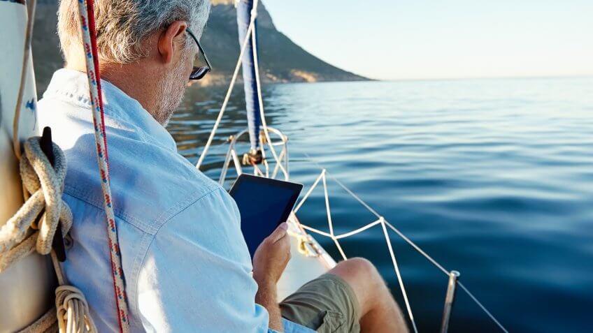 senior-man-on-boat