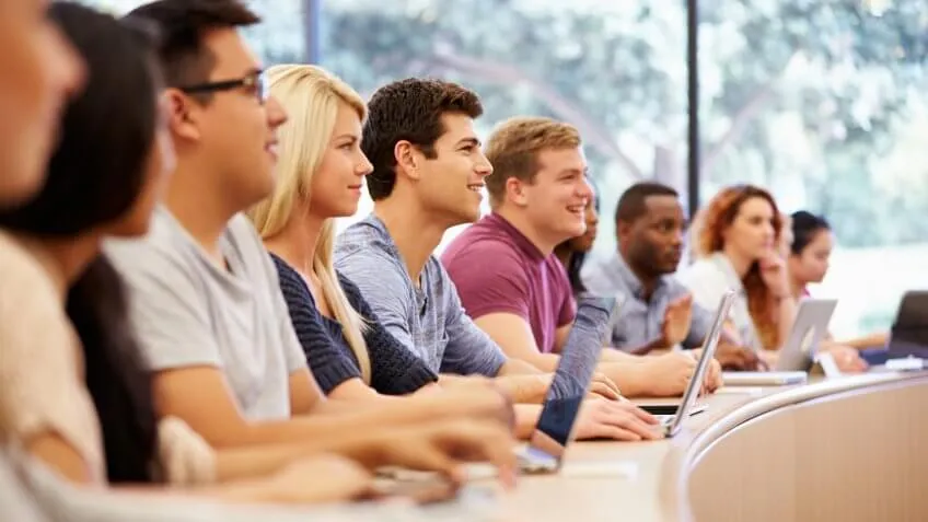 group of students at a table
