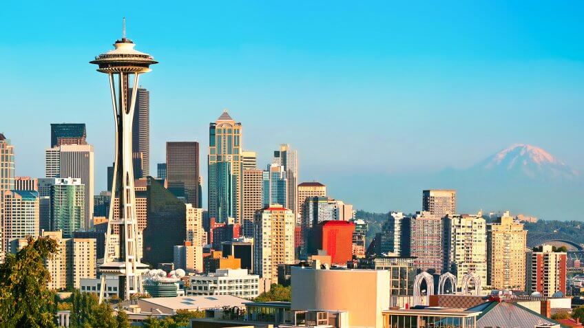 seattle skyline space needle seattle skyline space needle
