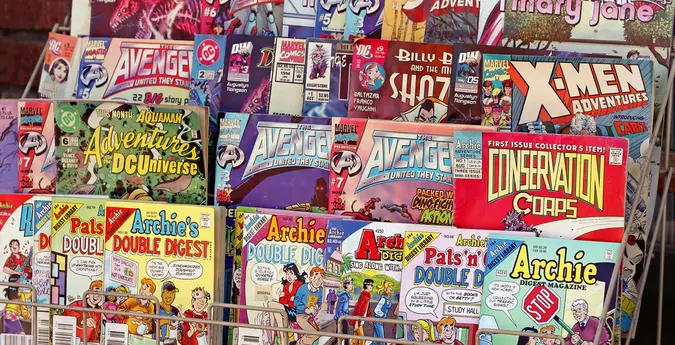 comic books in comic book store