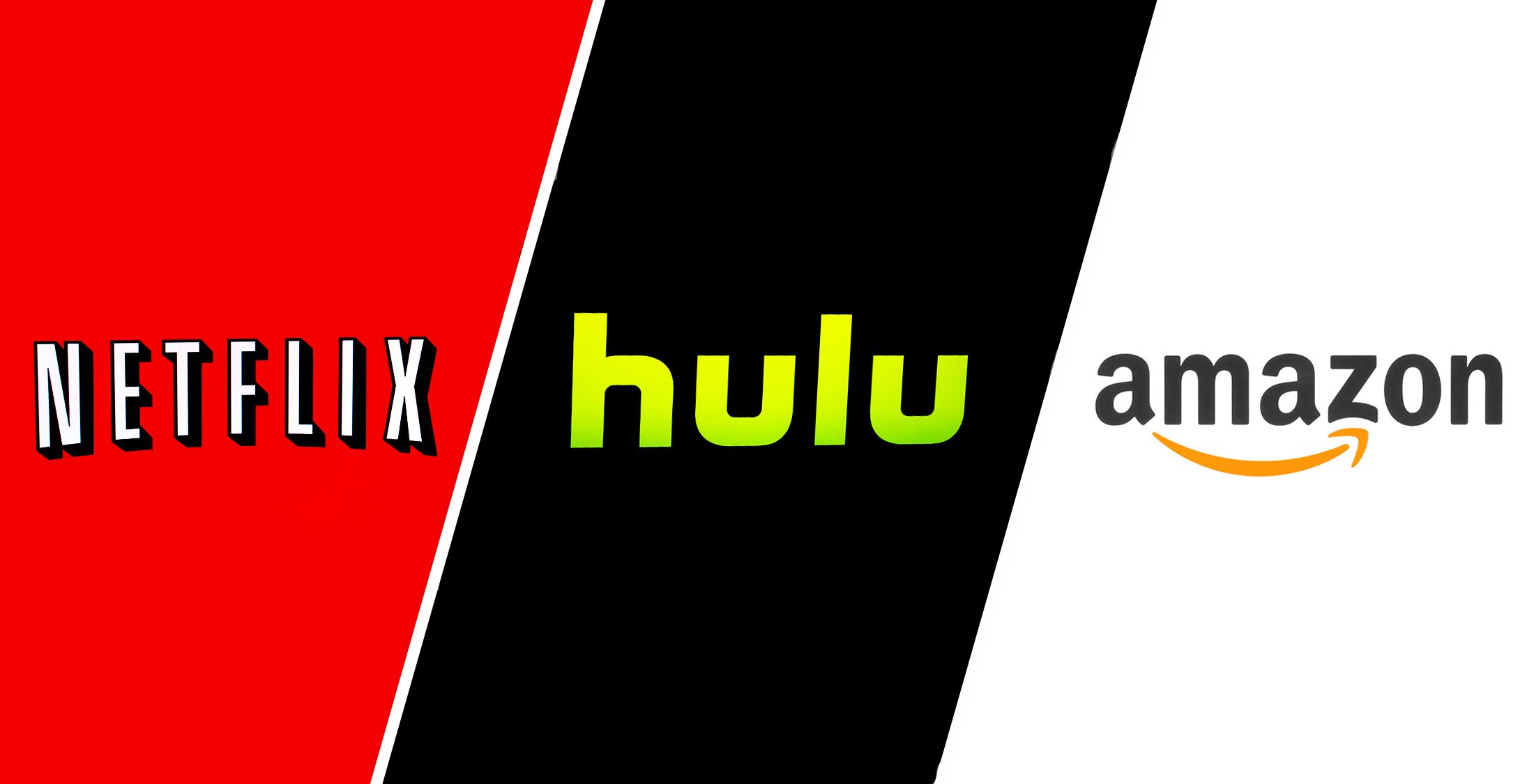 netflix hulu and amazon logos
