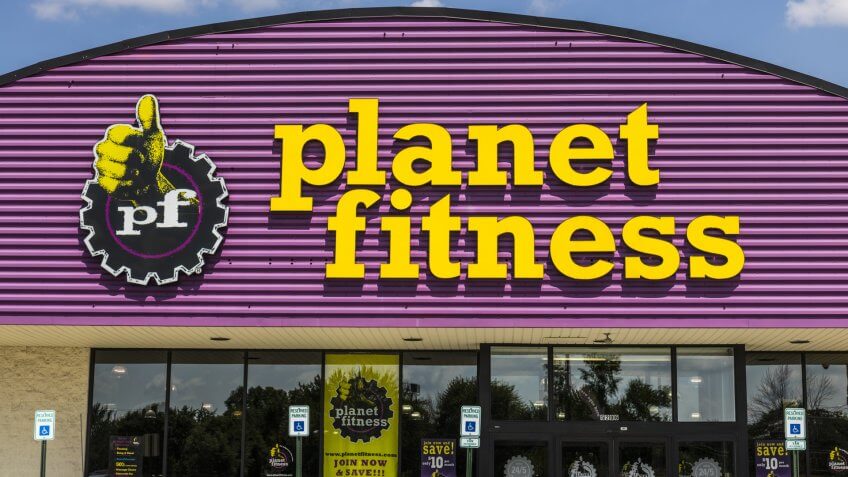 Indianapolis - Circa August 2017: Planet Fitness local gym and workout center.