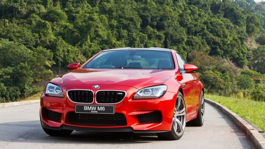 Hong Kong, China OCT 22, 2012 : BMW M6 Coupe test drive on OCT 22 2012 in Hong Kong.