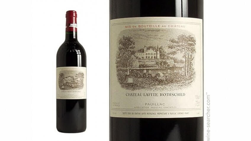 Bottle of Chateau Lafite Rothschild 2009.