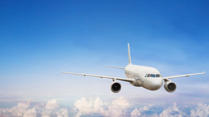 Flights don't cost as much. airplane in the sky