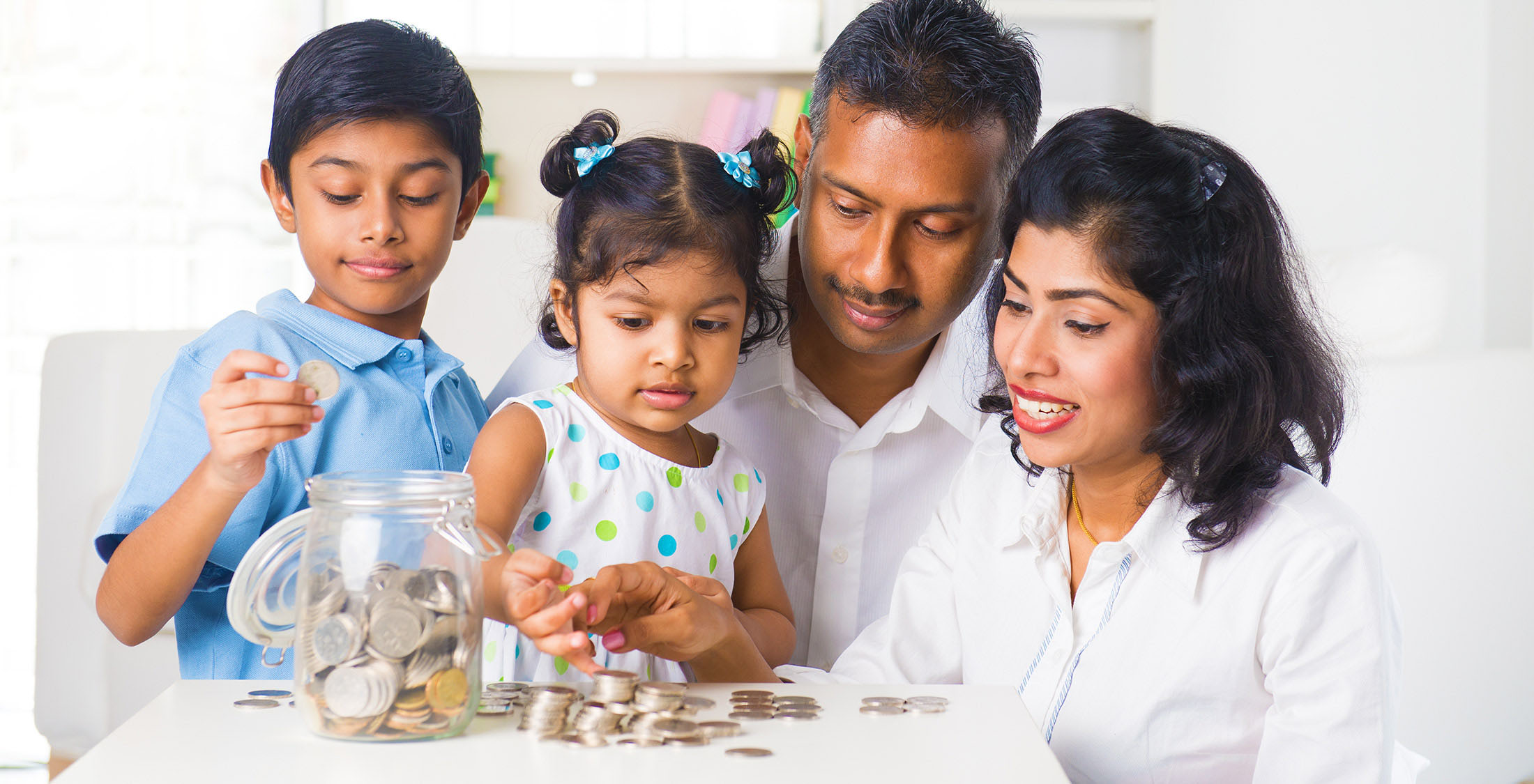 Make saving a game family counting spare change
