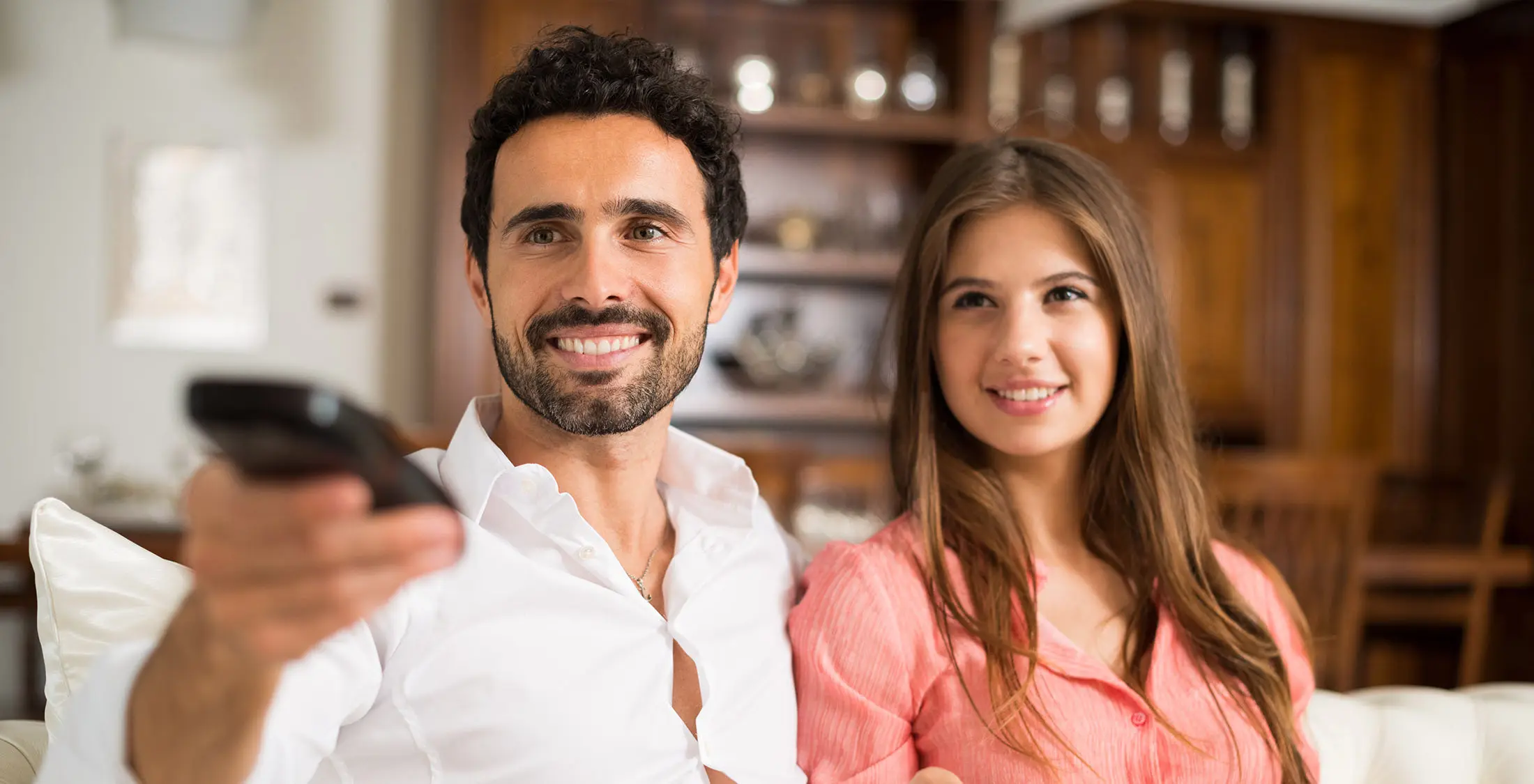 couple watching tv