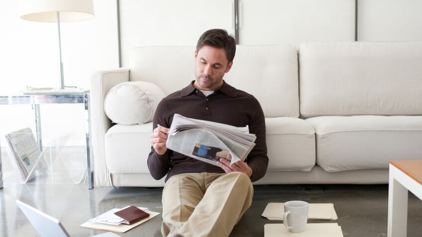 Man working from home.
