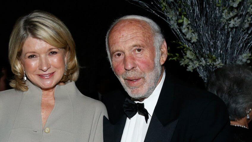 NEW YORK, NY - DECEMBER 02: Martha Stewart and James Simons, chairman and founder of Renaissance Technologies LLC, attend the Winter Ball for Autism at Metropolitan Museum of Art on December 2, 2013 in New York City.