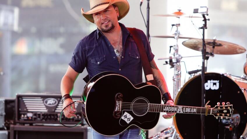 Jason Aldean performing on stage