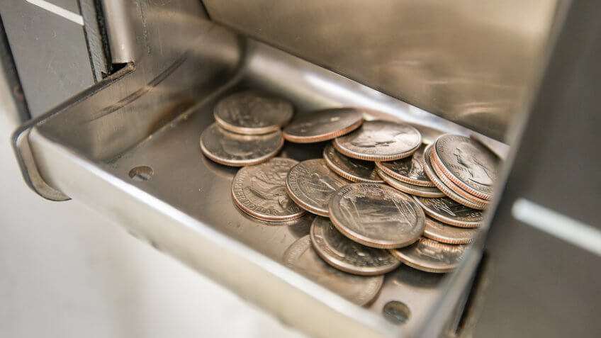 Quarters in a change machine Quarters in a change machine