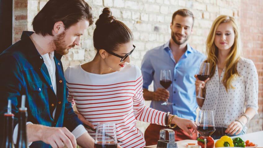 Have a dinner in with friends. Have a dinner in with friends.