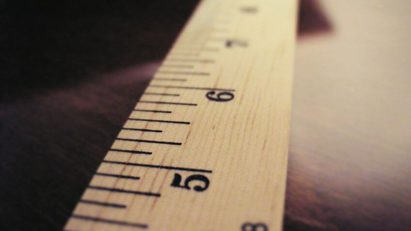 wooden ruler.