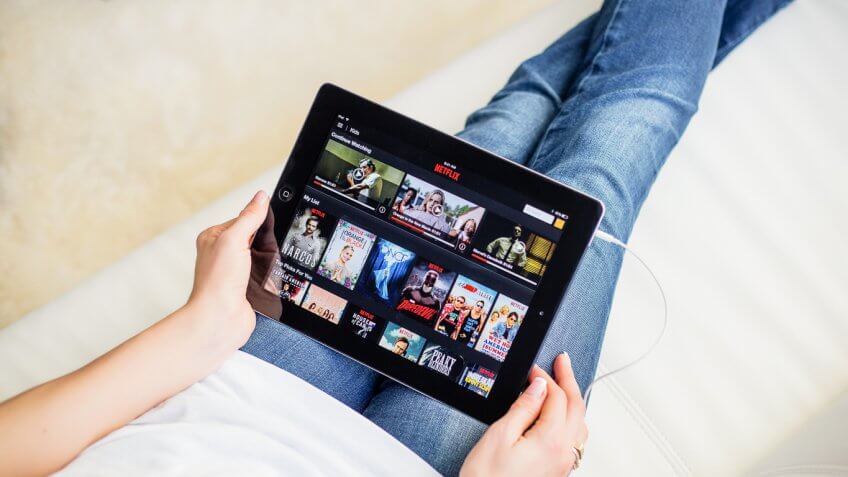 Netflix on a tablet Netflix on a tablet