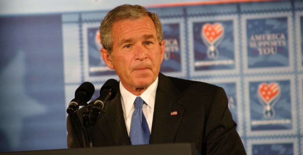 George W. Bush underpaid in taxes his first year in office. george w. bush speaking