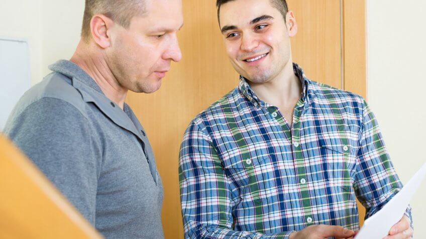 Make your budget clear. guy speaking with landlord