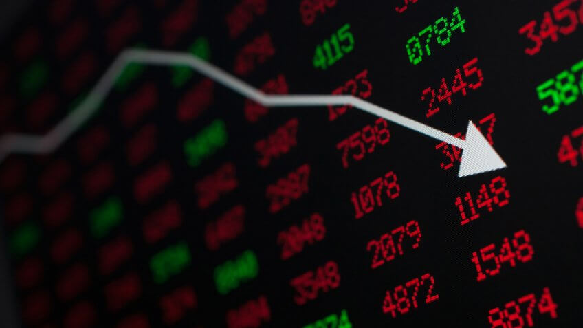 Buy, don't sell, when the market declines. stock market numbers trending negatively