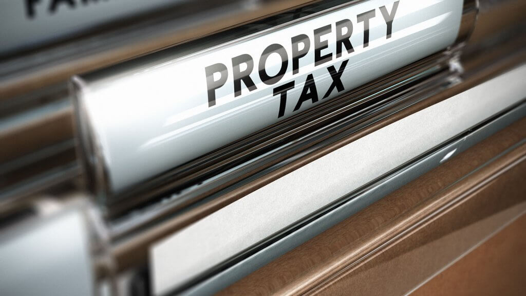 Property taxes can be expensive. label that says property tax