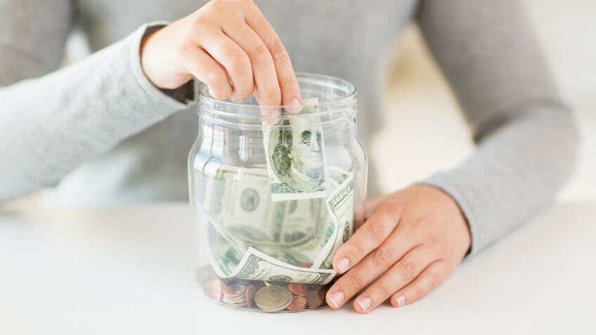 Cash in a jar Cash in a jar
