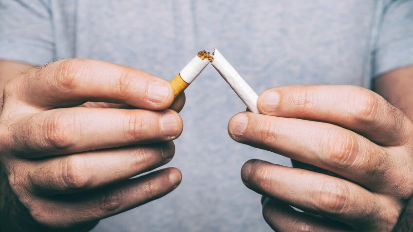 Cut the smoking habit. Cut the smoking habit.