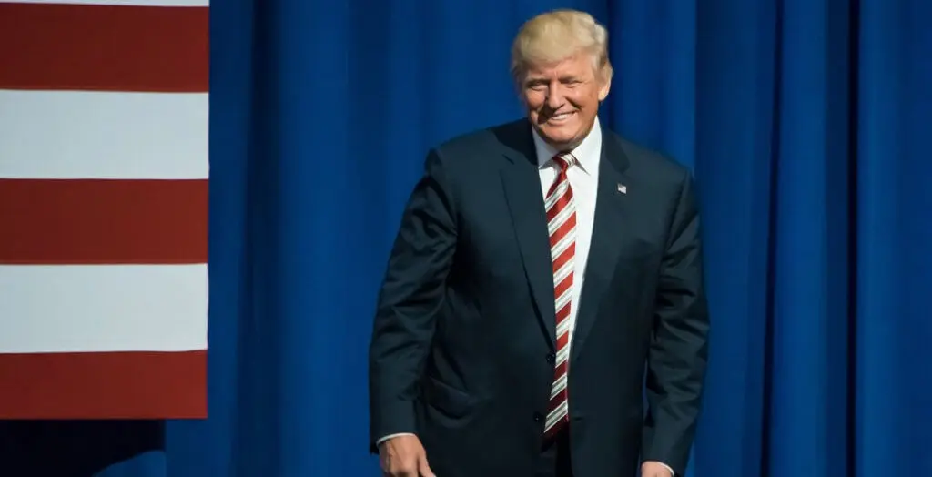donald trump on stage