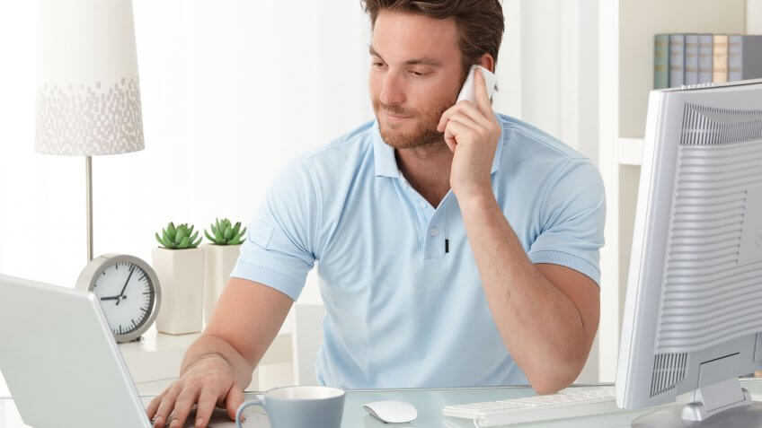 Max out deducible contributions. man working in home office