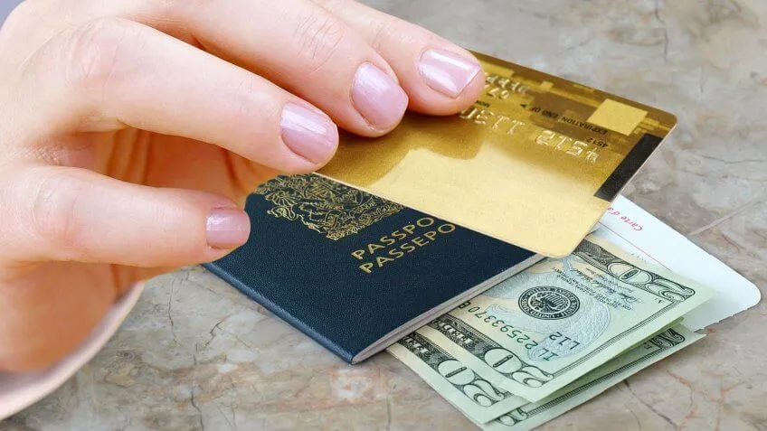 credit card passport cash