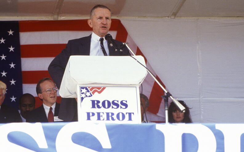 Ross Perot's net worth is estimated at $4 billion.