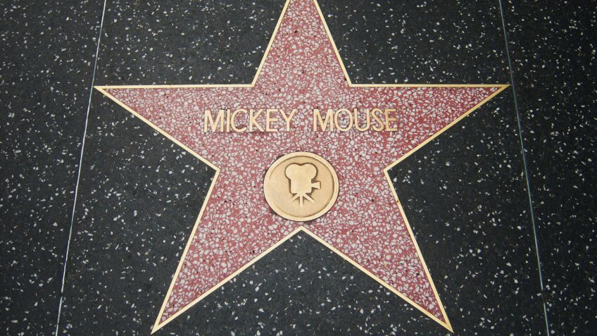Mickey Mouse's star on the Hollywood Walk of Fame.
