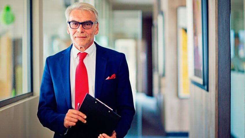 Businessman in his office.