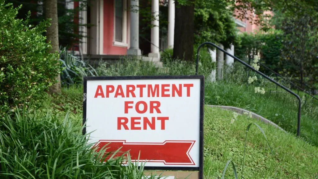 apartment for rent sign