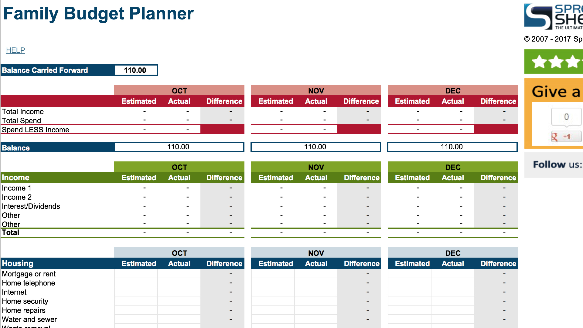 15 Easy-to-Use Budget Templates | GOBankingRates