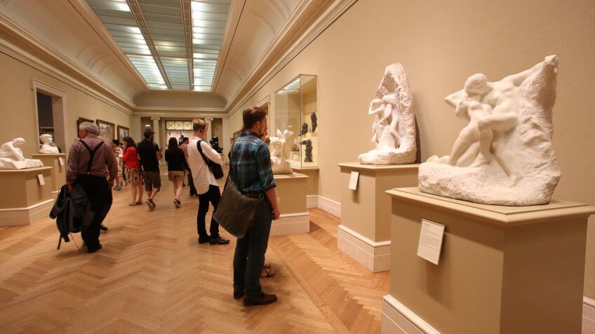 inside of an art museum