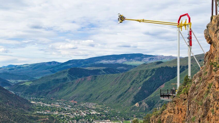Giant Canyon Swing at Glenwood Caverns Adventure Park Colorado