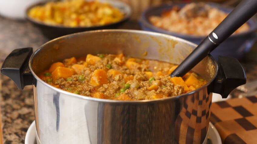 a vegetable and beef stew