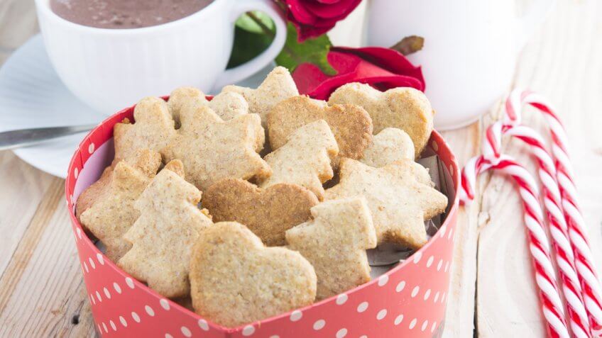tub of christmas cookies