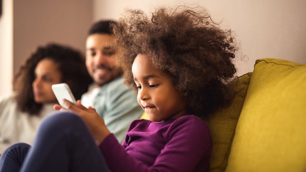 WiFi Is a Must little girl on phone