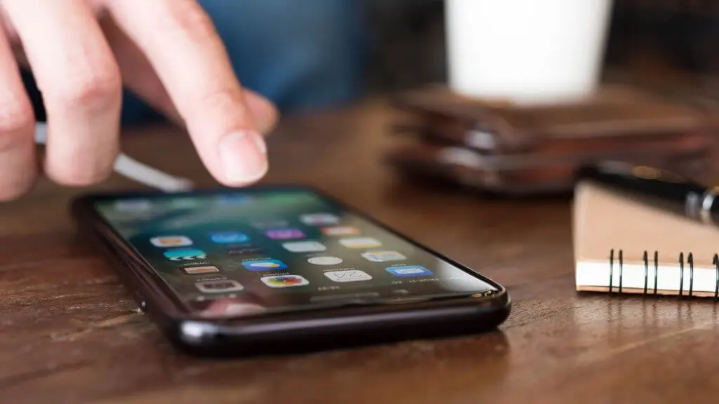 iphone on table