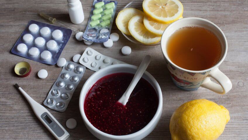medicine and tea