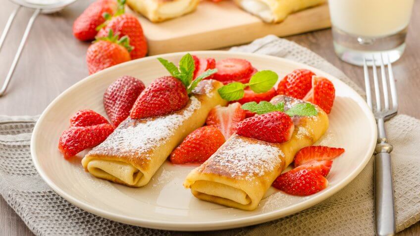 strawberry crepe