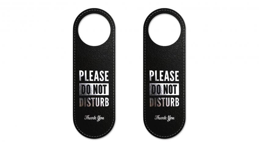 do not disturb signs
