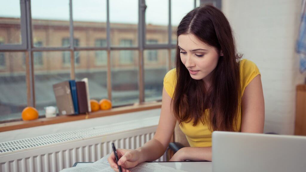 Consider a Job Search woman looking for jobs in a newspaper